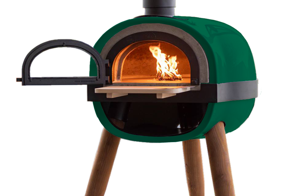 four à bois design alfred couleur vert forêt