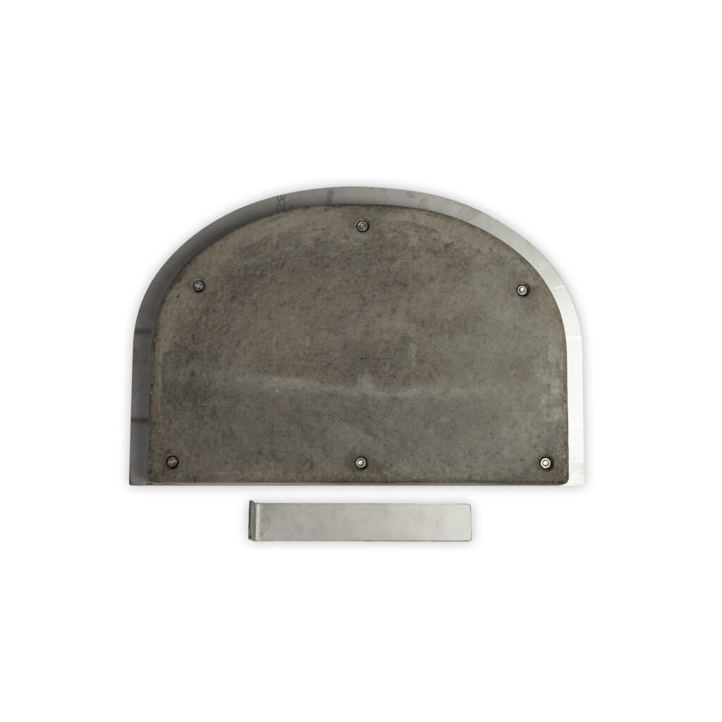 Porte isolante en inox vue sur le refractaire four à bois