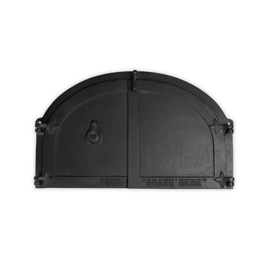 Porte en fonte de four à deux battants 50 cm