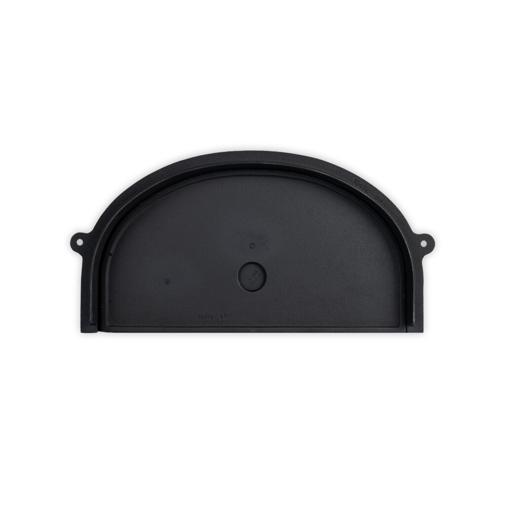 Porte de four en fonte vue de derrière four grand mere