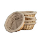 Wicker round bread basket