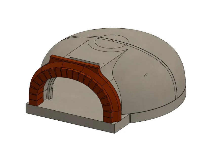 Visuel 3d four à bois professionnel four grand mere 800A
