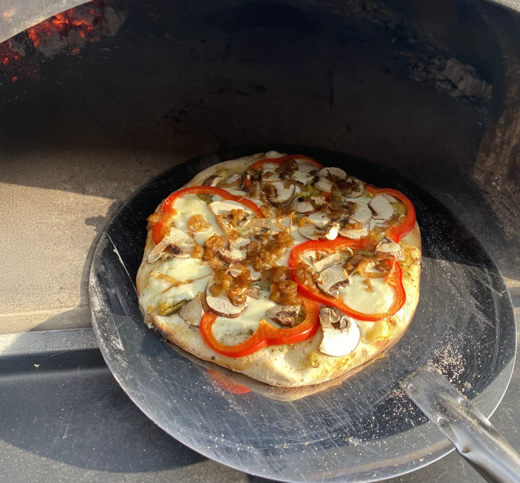 Pizza au feu de bois