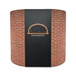 Habillage en parement aspect brique pour four à bois