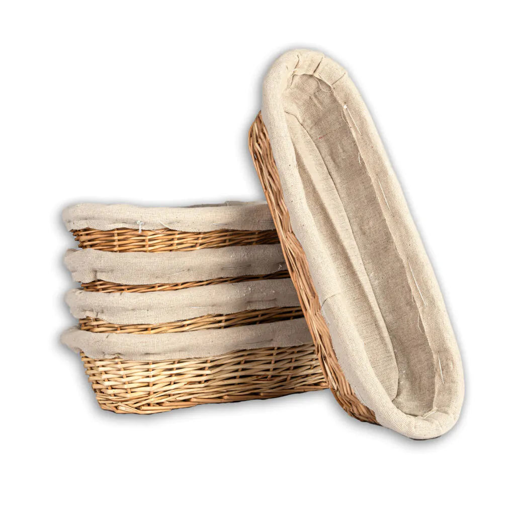 four grand mere accessoires lot de 5 bannetons paniers long en osier